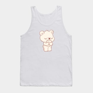 Osito Bongo, Ama el Amor no5 Blanco y Cafe Tank Top